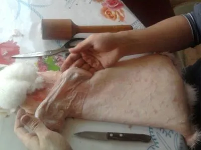 Dressing piei de iepure la domiciliu Dressing piei de iepure la domiciliu