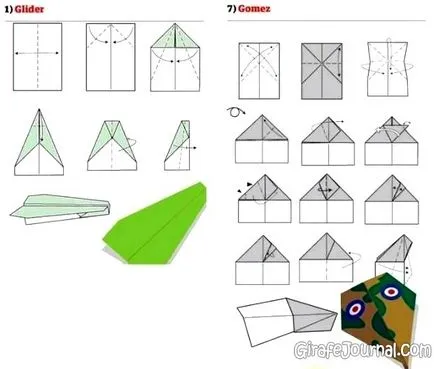 10 moduri de modul de a face un avion de hârtie, video, diagrame (plan) 10 moduri de modul de a face un avion de hârtie, video, grafice