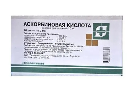 Acid ascorbic în fiole - instrucțiuni de utilizare, preț, pentru utilizare față și păr