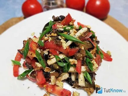Vinetelor și salată de roșii rețete și video (fried vinete tomate) Vinete și roșii rețete și clipuri video