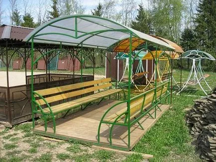 Gazebo în țară cu propria lor de ghidare și fotografii ale clădirilor din materiale la îndemână și nu numai mâinile ... Gazebo în țară cu propria lor de ghidare și fotografii ale clădirilor din materiale la îndemână și nu numai mâinile ...