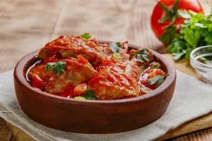 pas cu pas Chahohbili- rețete de tocană Georgian (tocană) Chahohbili- Georgian-pas rețete tocană