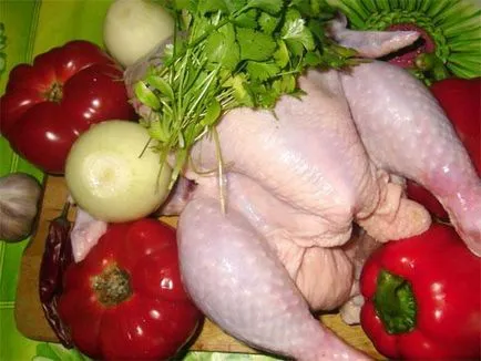 Chakhokhbili - o masă delicioasă georgiană (chakhokhbili este reteta chakhokhbili pui chakhokhbili pas incremental cu reteta pas) Chakhokhbili - o masă delicioasă georgiană