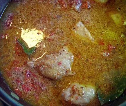 pui Chakhokhbili de nuci, grăsime (pui) Chakhokhbili de pui cu nuci, bacon
