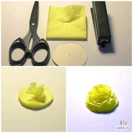 Flori din servetele cu mâinile lor, o clasă de master pe crearea unui vdnt buchet (flori) Flori din servetele cu mâinile lor, o clasă de master despre crearea unui buchet vdnt