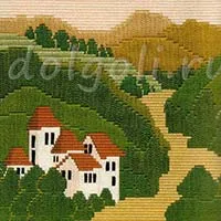 perne decorative cu broderie si appliqué - caini