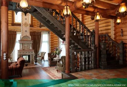 Rustic case din lemn interioare