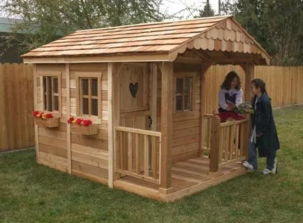 Casa de joacă pentru copii din lemn în țară cu propriile lor mâini proiectului foto (casă) Casa de lemn de joacă pentru copii în țară, cu propriile lor mâini un proiect fotografie