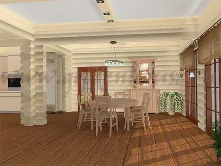 Rustic case din lemn interioare