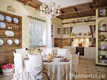 stil rustic, în interiorul unei case de țară cu mâinile lor - 30 de fotografii