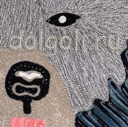 perne decorative cu broderie si appliqué - caini