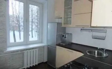 bucatarie de design interior în hruschevke 6 metri pătrați