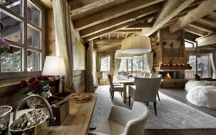Design interior în interiorul casei țară cu mâinile lor, ideea cu fotografii