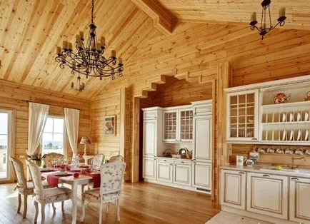 Design interior în interiorul casei țară cu mâinile lor, ideea cu fotografii
