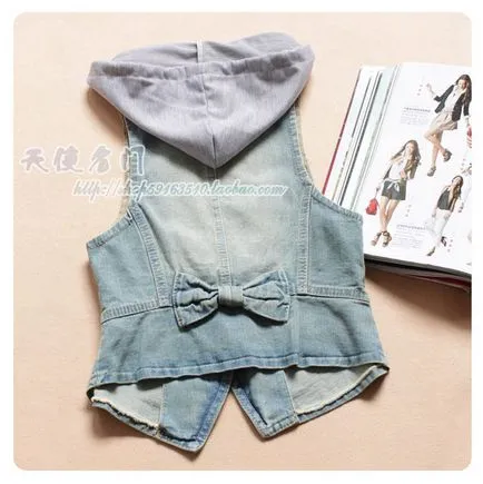 vesta din denim cu mâinile sale din blugi vechi