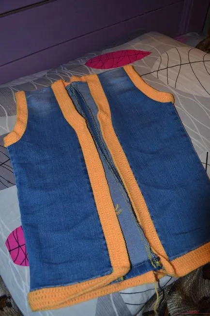 Această clasă de master detaliate cu foto și descriere este dedicată descrie modelul de blugi vechi vestă (model waistcoat) Această clasă de master detaliate cu fotografie și descriere este dedicată descrie vesta model de blugi vechi