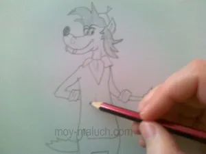 Cum de a desena un lup anime Cum de a desena un lup anime