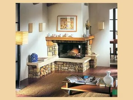 Interior rustic cu o sobă, o fotografie living, hol, bucatarie (living) Interior rustic cu o sobă, o fotografie living, bucatarie