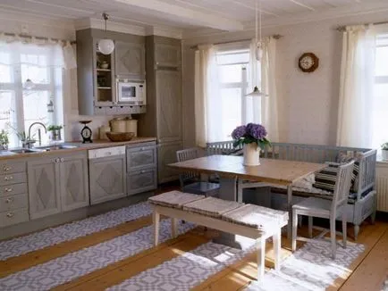 Interior rustic cu o sobă, o fotografie living, hol, bucatarie (living) Interior rustic cu o sobă, o fotografie living, bucatarie