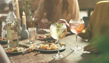 Cum și cu ce să bea Martini Bianco, Rosso, Dry Extra și Rosato (un cocktail pahar rece) Cum și cu ce să bea Martini Bianco, Rosso, Dry Extra și Rosato