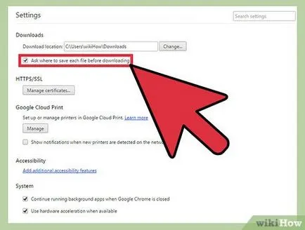 Cum de a schimba setările de descărcare în Google Chrome (Google) Cum de a schimba setările de descărcare în Google Chrome