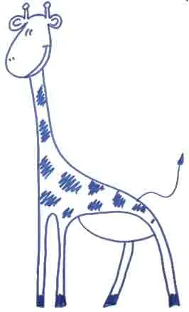 Cum de a desena o girafă - cum să atragă ceva timp de 30 de secunde