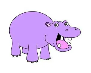 Cum de a desena o Hippo pentru copii (Hippo) Cum de a desena un hipopotam pentru copii