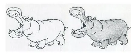 Cum de a desena o Hippo pentru copii (Hippo) Cum de a desena un hipopotam pentru copii