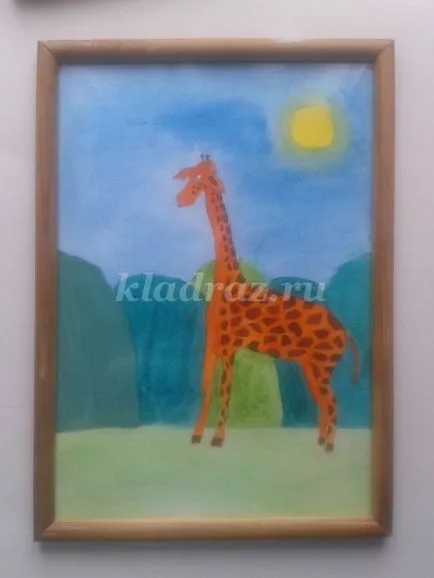 Cum de a desena o girafă în etape, cu fotografii ale copiilor