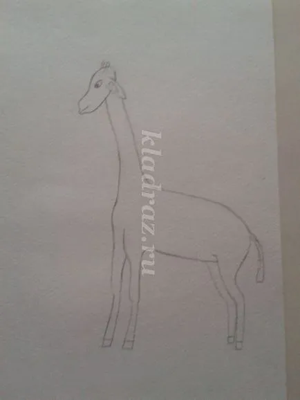 Cum de a desena o girafă în etape, cu fotografii ale copiilor