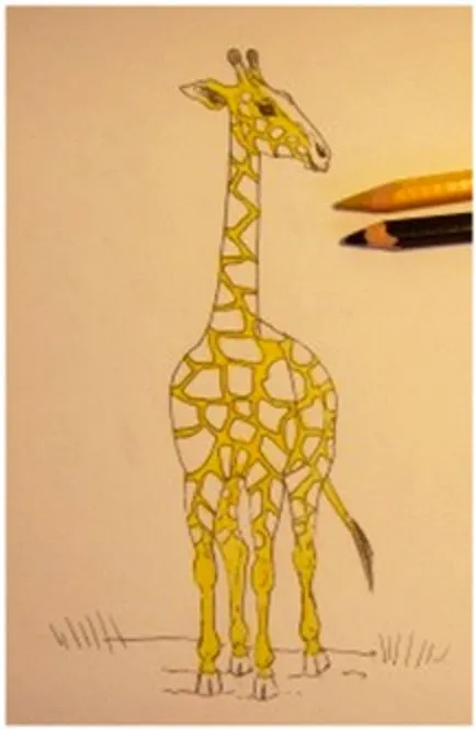 Cum de a desena o girafă cu un creion (remiză) Cum de a desena un creion girafă