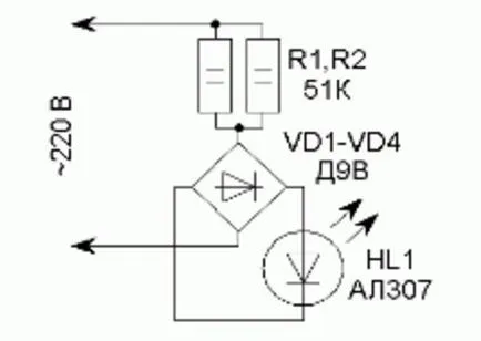 Cum să se conecteze la LED-uri 220 folosind circuite simple, (folosind) Cum să se conecteze la LED-uri 220 folosind un circuit simplu