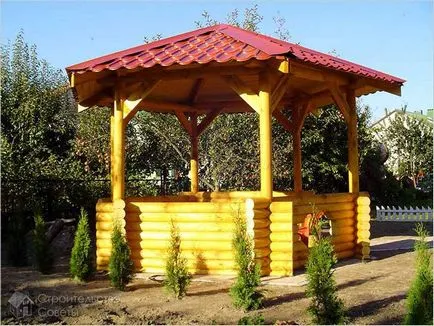 Cum de a construi o pergola cu propriile lor mâini - un foișor pentru gradina fotografii, desene, diagrame (cabane) Cum de a construi o pergola cu propriile lor mâini - un foișor pentru gradina fotografii, desene, diagrame