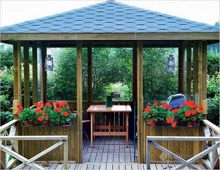 Cum de a construi o pergola cu propriile lor mâini - un foișor pentru fotografii de grădină, desene, diagrame (chioșc) Cum de a construi o pergola cu propriile lor mâini - un foișor pentru gradina fotografii, desene, diagrame