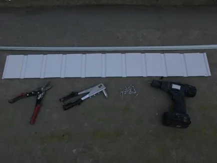 Cum să tiv streasina instrumentele Metalloprofil și materiale pentru acoperiș, tehnologia de evidență,