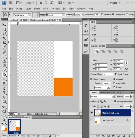 Cum de a face o animație GIF în Photoshop, labdes