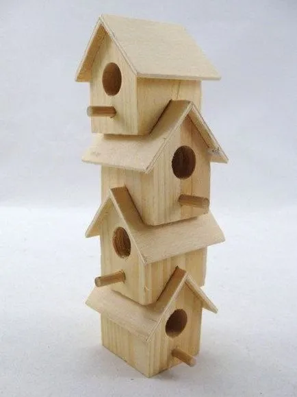 Cum sa faci o Birdhouse propriile sale mâini făcute de desene și dimensiuni de lemn și resturi de materiale pe o fotografie