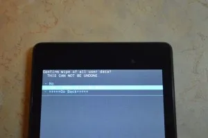 Cum de a face o resetare hard pe Android comprimat (reset)