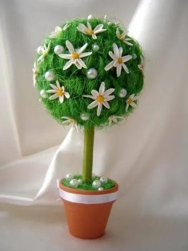 Cum să faceți propriile mâini Topiary clasă maestru copac de fericire de cafea