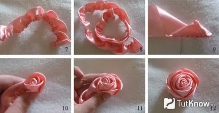 Cum sa faci o floare de panglica de satin (facut) Cum sa faci o floare din panglica de satin
