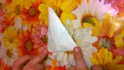 Cum sa faci o floare de la servetele cu mâinile lor în etape, cu fotografii pentru începători