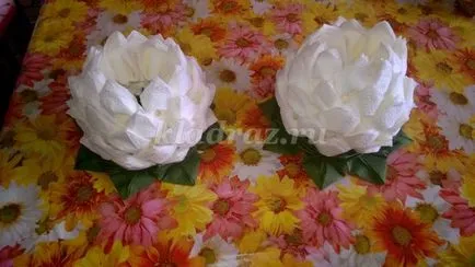 Cum sa faci o floare de la servetele cu mâinile lor în etape, cu fotografii pentru începători