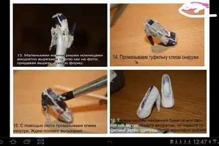 Cum de a face pantofi de hârtie pentru păpuși (Barbie Bratz carton) Cum de a face păpuși din hârtie pantofi