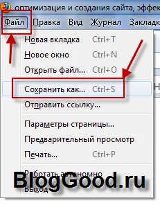 Cum de a salva pagina și o imagine de pe internet, blog kostanevicha Stepan