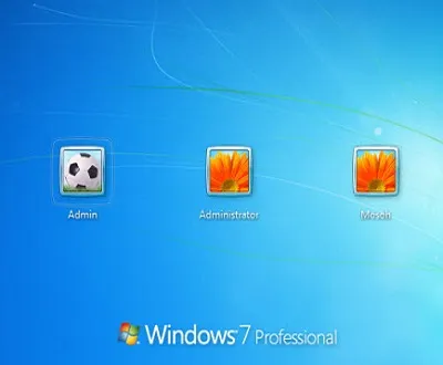 În Windows 7 Change User