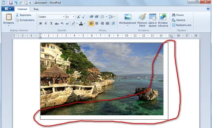 Cum de a face o diviziune în pagina WordPad
