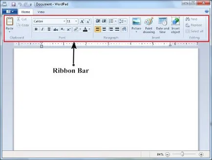 Cum de a face o diviziune în pagina WordPad