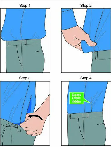 Cum se umple camasa in pantaloni fotografie