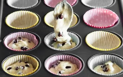 Muffins in matrite rețete de hârtie 6 mini brioșe în formă de hârtie, testoved