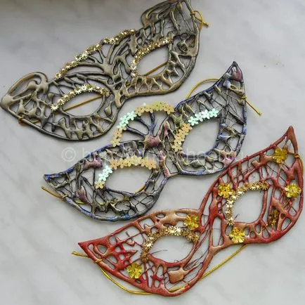 măști de carnaval cu propriile sale mâini, școală de fete